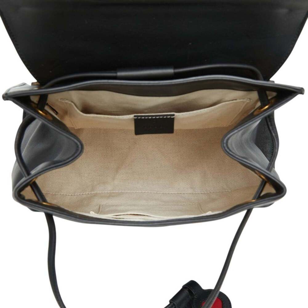 GUCCI Black Leather GG Marmont Backpack - Picture 12 of 14